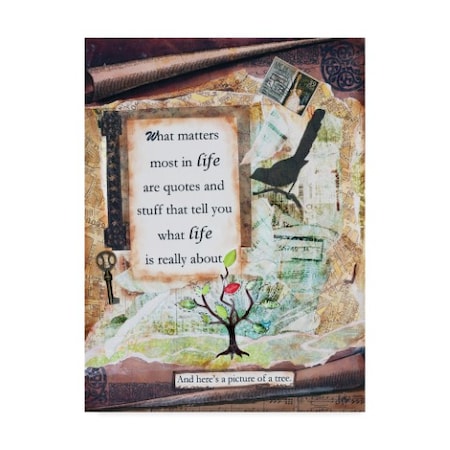 Let Your Art Soar 'Tree Of Life Phrase' Canvas Art,35x47